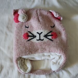 Target Pink and White Knit Cat Hat for Kids